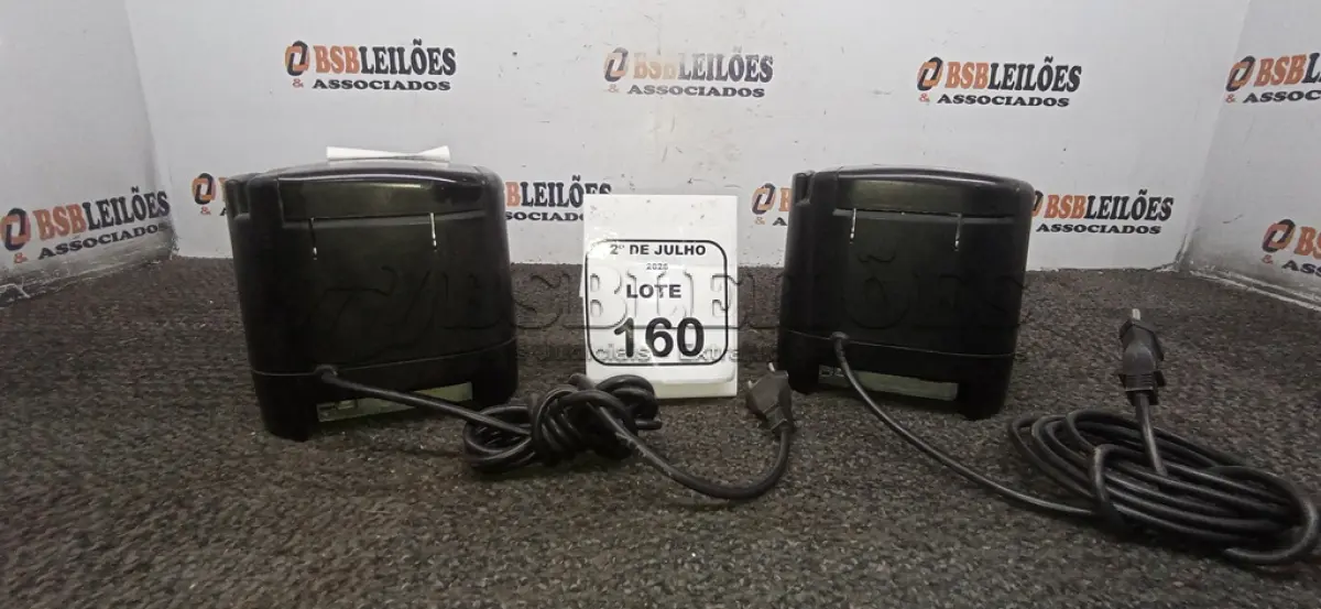 LOTE 160 - 02 IMPRESSORAS TÉRMICAS. (NO ESTADO) ATENÇÃO! FAZER A VISITAÇÃO ANTES DE ARREMATAR, NÃO SABEMOS SE FUNCIONA, LEILÃO NÃO TEM GARANTIA E NEM DEVOLUÇÃO, SUJEITO A POSSÍVEIS AVARIAS VISÍVEIS/OCULTAS E/OU AUSÊNCIA DE COMPONENTES.