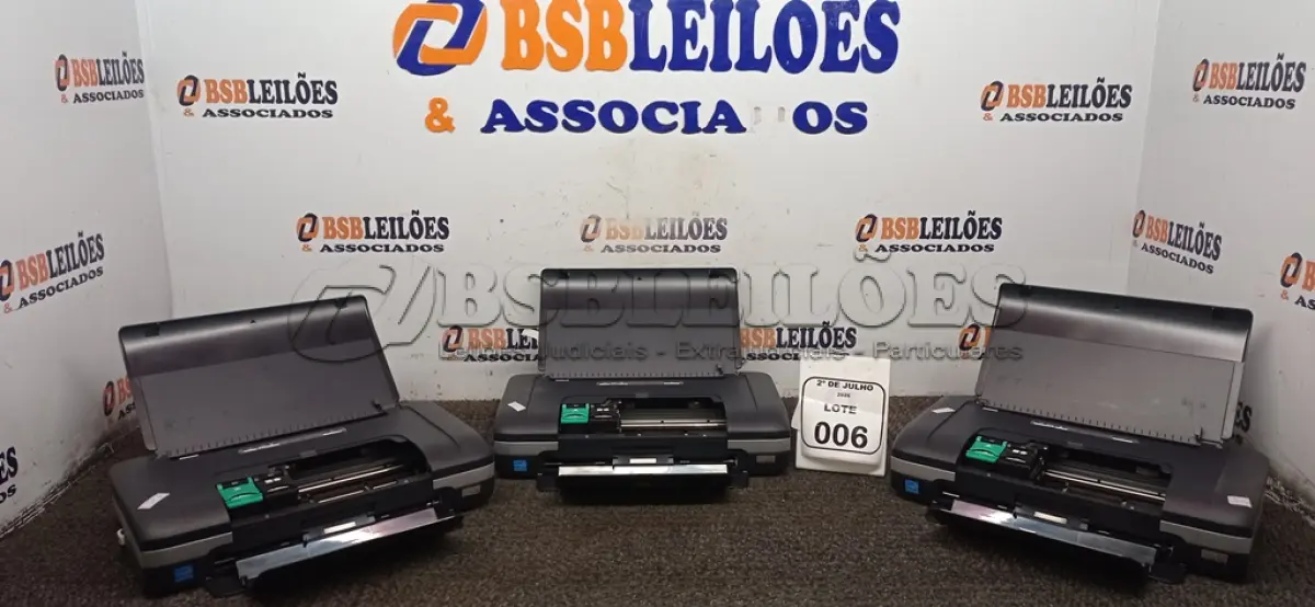 LOTE 006 - 03 IMPRESSORAS PORTÁTEIS DE MESA MODELO H470 MARCA HP. (NO ESTADO) ATENÇÃO! FAZER A VISITAÇÃO ANTES DE ARREMATAR, NÃO SABEMOS SE FUNCIONA, LEILÃO NÃO TEM GARANTIA E NEM DEVOLUÇÃO, SUJEITO A POSSÍVEIS AVARIAS VISÍVEIS/OCULTAS E/OU AUSÊNCIA DE COMPONENTES.
