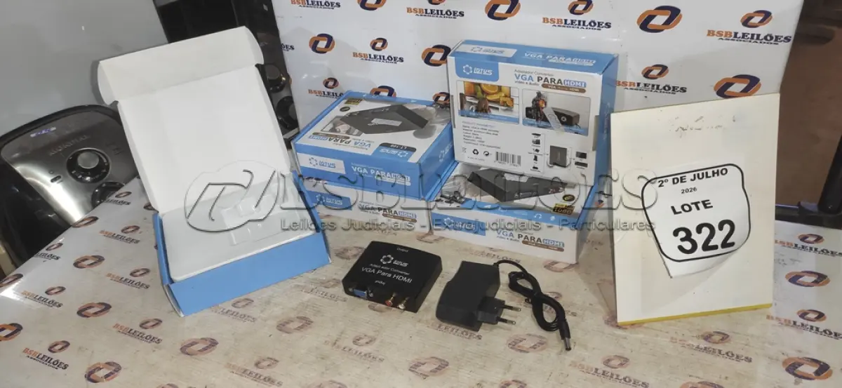 LOTE 322 - 05 ADAPTADORES CONVERSOR VGA PARA HDMI MARCA LOTUS. (NO ESTADO) ATENÇÃO! FAZER A VISITAÇÃO ANTES DE ARREMATAR, NÃO SABEMOS SE FUNCIONA, LEILÃO NÃO TEM GARANTIA E NEM DEVOLUÇÃO, SUJEITO A POSSÍVEIS AVARIAS VISÍVEIS/OCULTAS E/OU AUSÊNCIA DE COMPONENTES.