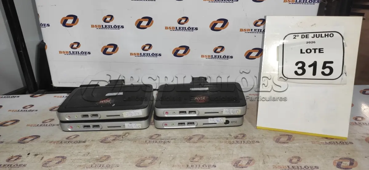 LOTE 315 - 04 MINIS COMPUTADORES TERMINAIS MARCA WYSE SEM FONTE. (NO ESTADO) ATENÇÃO! FAZER A VISITAÇÃO ANTES DE ARREMATAR, NÃO SABEMOS SE FUNCIONA, LEILÃO NÃO TEM GARANTIA E NEM DEVOLUÇÃO, SUJEITO A POSSÍVEIS AVARIAS VISÍVEIS/OCULTAS E/OU AUSÊNCIA DE COMPONENTES.