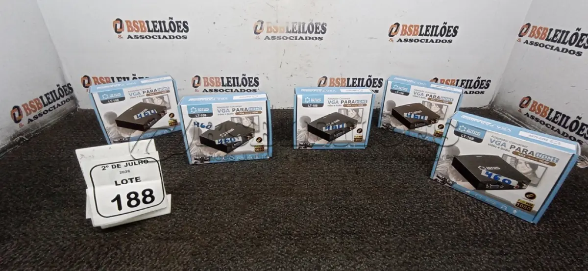 LOTE 188 - 05 ADAPTADORES CONVERSOR VGA PARA HDMI MARCA LOTUS. (NO ESTADO) ATENÇÃO! FAZER A VISITAÇÃO ANTES DE ARREMATAR, NÃO SABEMOS SE FUNCIONA, LEILÃO NÃO TEM GARANTIA E NEM DEVOLUÇÃO, SUJEITO A POSSÍVEIS AVARIAS VISÍVEIS/OCULTAS E/OU AUSÊNCIA DE COMPONENTES.