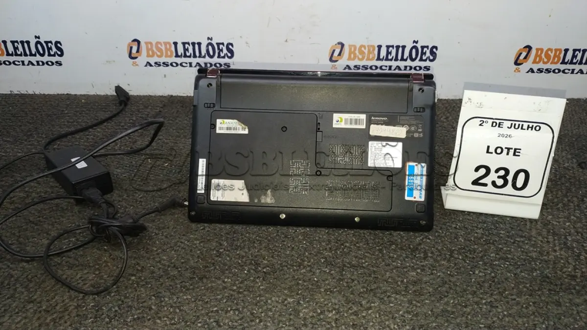 LOTE 230 - 01 NOTEBOOK MODELO IDEAPAD S10-3 MARCA LENOVO COM FONTE. (NO ESTADO) ATENÇÃO! FAZER A VISITAÇÃO ANTES DE ARREMATAR, NÃO SABEMOS SE FUNCIONA, LEILÃO NÃO TEM GARANTIA E NEM DEVOLUÇÃO, SUJEITO A POSSÍVEIS AVARIAS VISÍVEIS/OCULTAS E/OU AUSÊNCIA DE COMPONENTES.