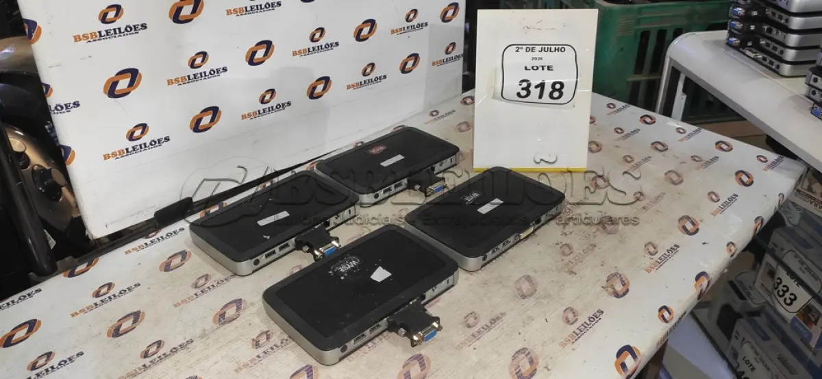 LOTE 318 - 04 MINIS COMPUTADORES TERMINAIS MARCA WYSE SEM FONTE. (NO ESTADO) ATENÇÃO! FAZER A VISITAÇÃO ANTES DE ARREMATAR, NÃO SABEMOS SE FUNCIONA, LEILÃO NÃO TEM GARANTIA E NEM DEVOLUÇÃO, SUJEITO A POSSÍVEIS AVARIAS VISÍVEIS/OCULTAS E/OU AUSÊNCIA DE COMPONENTES.