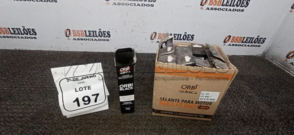 LOTE 197 - 12 BISNAGAS DE ADESIVO DE SILICONE NEUTRO PARA MOTOR DE 70G MARCA ORBI QUÍMICA. (NO ESTADO) ATENÇÃO! FAZER A VISITAÇÃO ANTES DE ARREMATAR, NÃO SABEMOS SE FUNCIONA, LEILÃO NÃO TEM GARANTIA E NEM DEVOLUÇÃO, SUJEITO A POSSÍVEIS AVARIAS VISÍVEIS/OCULTAS E/OU AUSÊNCIA DE COMPONENTES.