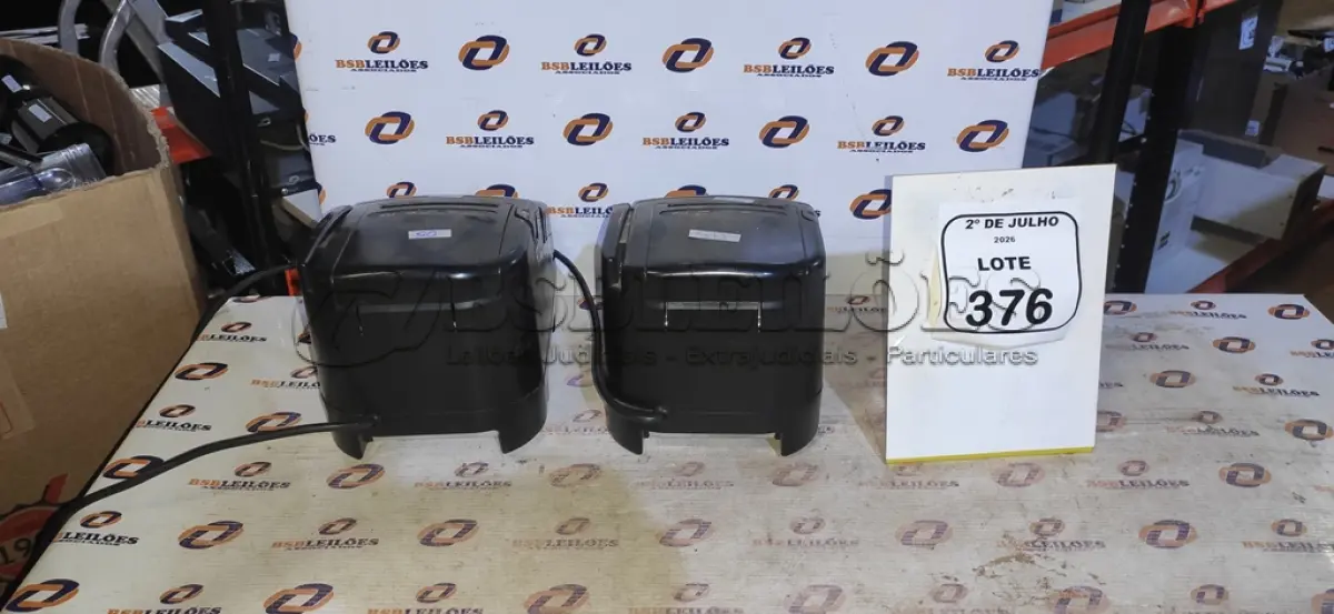 LOTE 376 - 02 IMPRESSORAS TÉRMICAS. (NO ESTADO) ATENÇÃO! FAZER A VISITAÇÃO ANTES DE ARREMATAR, NÃO SABEMOS SE FUNCIONA, LEILÃO NÃO TEM GARANTIA E NEM DEVOLUÇÃO, SUJEITO A POSSÍVEIS AVARIAS VISÍVEIS/OCULTAS E/OU AUSÊNCIA DE COMPONENTES.