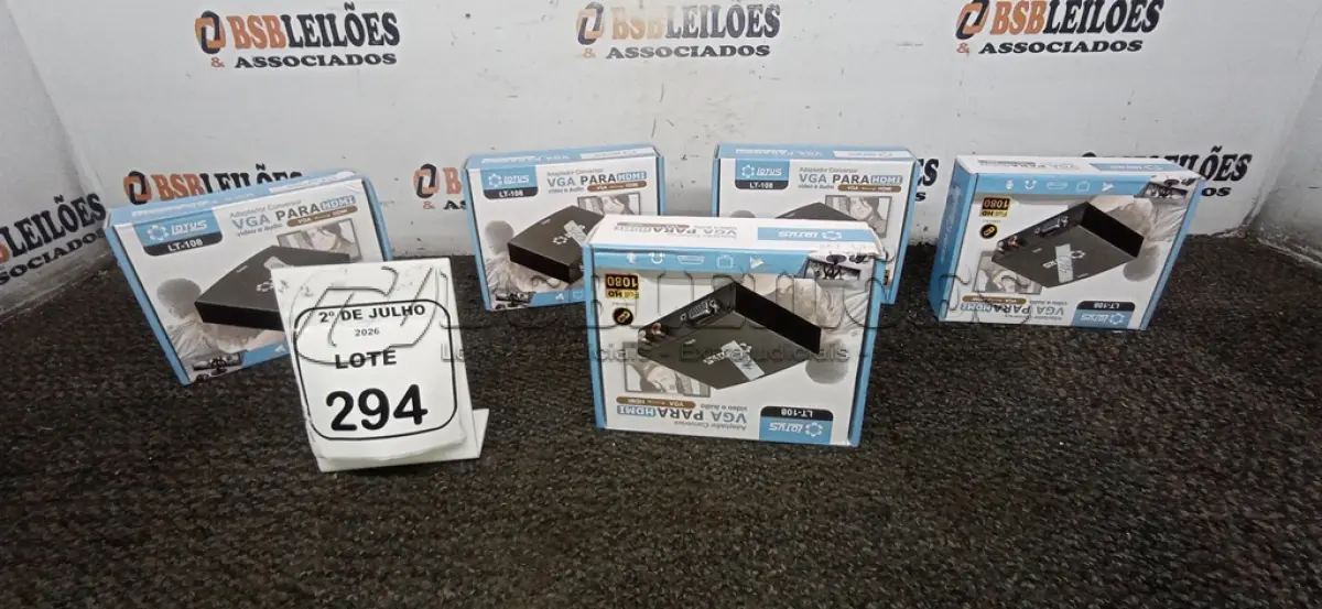LOTE 294 - 05 ADAPTADORES CONVERSOR VGA PARA HDMI MARCA LOTUS. (NO ESTADO) ATENÇÃO! FAZER A VISITAÇÃO ANTES DE ARREMATAR, NÃO SABEMOS SE FUNCIONA, LEILÃO NÃO TEM GARANTIA E NEM DEVOLUÇÃO, SUJEITO A POSSÍVEIS AVARIAS VISÍVEIS/OCULTAS E/OU AUSÊNCIA DE COMPONENTES.