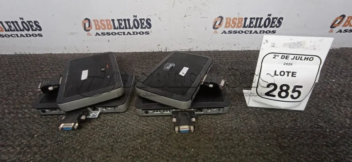 LOTE 285 - 04 MINIS COMPUTADORES TERMINAIS MARCA WYSE SEM FONTE. (NO ESTADO) ATENÇÃO! FAZER A VISITAÇÃO ANTES DE ARREMATAR, NÃO SABEMOS SE FUNCIONA, LEILÃO NÃO TEM GARANTIA E NEM DEVOLUÇÃO, SUJEITO A POSSÍVEIS AVARIAS VISÍVEIS/OCULTAS E/OU AUSÊNCIA DE COMPONENTES.