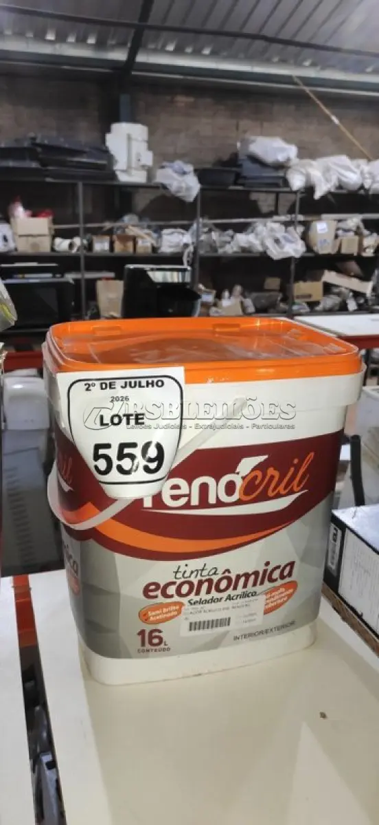 LOTE 559 - 01 BALDE DE SELADOR 16L MARCA RENOCRIL. (NO ESTADO) ATENÇÃO! FAZER A VISITAÇÃO ANTES DE ARREMATAR, NÃO SABEMOS SE FUNCIONA, LEILÃO NÃO TEM GARANTIA E NEM DEVOLUÇÃO, SUJEITO A POSSÍVEIS AVARIAS VISÍVEIS/OCULTAS E/OU AUSÊNCIA DE COMPONENTES.