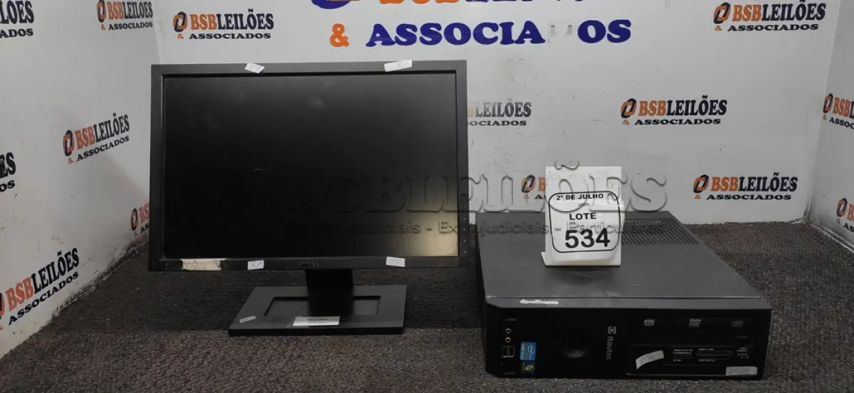 LOTE 534 - 01 MONITOR MARCA DELL E 01 CPU MARCA ITAUTEC. (NO ESTADO) ATENÇÃO! FAZER A VISITAÇÃO ANTES DE ARREMATAR, NÃO SABEMOS SE FUNCIONA, LEILÃO NÃO TEM GARANTIA E NEM DEVOLUÇÃO, SUJEITO A POSSÍVEIS AVARIAS VISÍVEIS/OCULTAS E/OU AUSÊNCIA DE COMPONENTES.