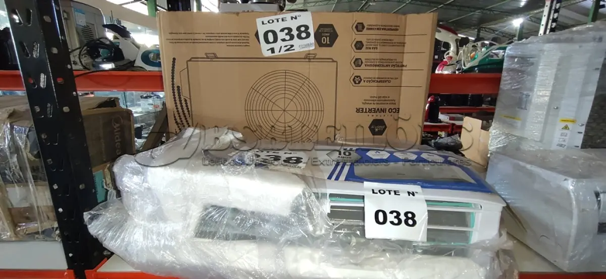 LOTE 038 - 01 KIT AR CONDICIONADO PHILCO INVERTER 9000BTU/H 220V (NO ESTADO, NÃO SABEMOS SE FUNCIONA. LEILÃO NÃO TEM GARANTIA E NEM DEVOLUÇÃO, SUJEITO A POSSÍVEIS AVARIAS VISÍVEIS/OCULTAS E/OU AUSÊNCIA DE COMPONENTES)