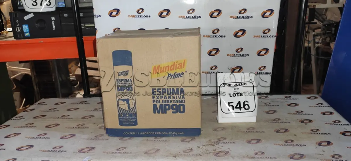 LOTE 546 - 12 LATAS DE ESPUMA EXPANSIVA DE POLIURETANO MP90 DE 500ML CADA MARCA MUNDIAL PRIME. (NO ESTADO) ATENÇÃO! FAZER A VISITAÇÃO ANTES DE ARREMATAR, NÃO SABEMOS SE FUNCIONA, LEILÃO NÃO TEM GARANTIA E NEM DEVOLUÇÃO, SUJEITO A POSSÍVEIS AVARIAS VISÍVEIS/OCULTAS E/OU AUSÊNCIA DE COMPONENTES.