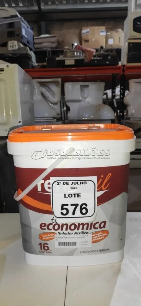 LOTE 576 - 01 BALDE DE SELADOR 16L MARCA RENOCRIL. (NO ESTADO) ATENÇÃO! FAZER A VISITAÇÃO ANTES DE ARREMATAR, NÃO SABEMOS SE FUNCIONA, LEILÃO NÃO TEM GARANTIA E NEM DEVOLUÇÃO, SUJEITO A POSSÍVEIS AVARIAS VISÍVEIS/OCULTAS E/OU AUSÊNCIA DE COMPONENTES.