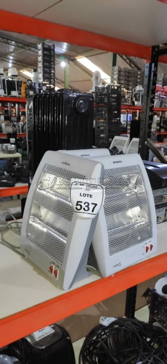 LOTE 537 - 04 AQUECEDORES DE MODELOS DIVERSOS MARCA MONDIAL. (NO ESTADO) ATENÇÃO! FAZER A VISITAÇÃO ANTES DE ARREMATAR, NÃO SABEMOS SE FUNCIONA, LEILÃO NÃO TEM GARANTIA E NEM DEVOLUÇÃO, SUJEITO A POSSÍVEIS AVARIAS VISÍVEIS/OCULTAS E/OU AUSÊNCIA DE COMPONENTES.