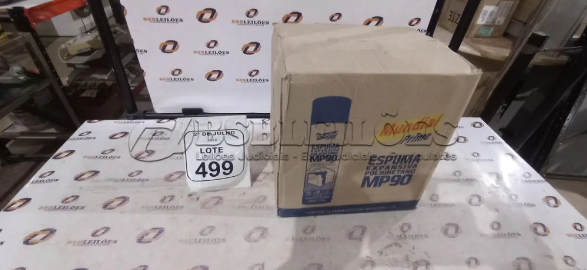 LOTE 499 - 12 LATAS DE ESPUMA EXPANSIVA DE POLIURETANO MP90 DE 500ML CADA MARCA MUNDIAL PRIME. (NO ESTADO) ATENÇÃO! FAZER A VISITAÇÃO ANTES DE ARREMATAR, NÃO SABEMOS SE FUNCIONA, LEILÃO NÃO TEM GARANTIA E NEM DEVOLUÇÃO, SUJEITO A POSSÍVEIS AVARIAS VISÍVEIS/OCULTAS E/OU AUSÊNCIA DE COMPONENTES.