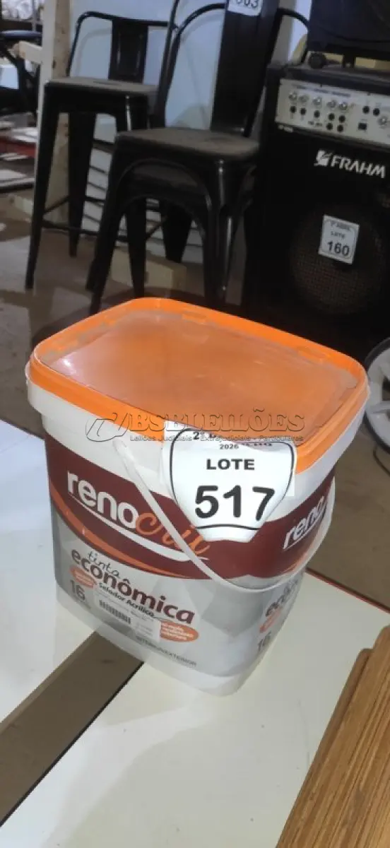 LOTE 517 - 01 BALDE DE SELADOR 16L MARCA RENOCRIL. (NO ESTADO) ATENÇÃO! FAZER A VISITAÇÃO ANTES DE ARREMATAR, NÃO SABEMOS SE FUNCIONA, LEILÃO NÃO TEM GARANTIA E NEM DEVOLUÇÃO, SUJEITO A POSSÍVEIS AVARIAS VISÍVEIS/OCULTAS E/OU AUSÊNCIA DE COMPONENTES.