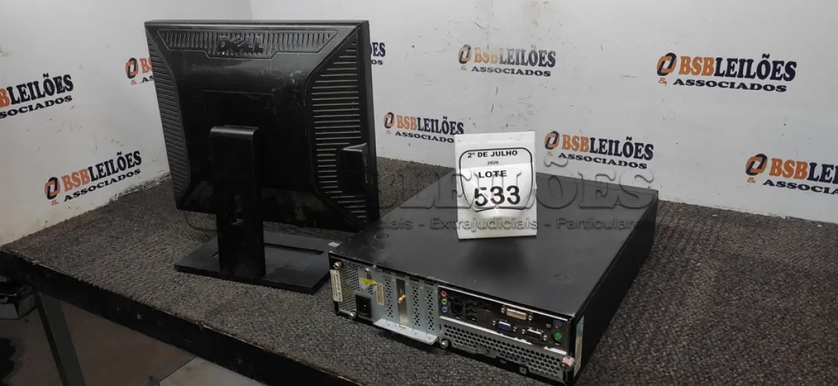 LOTE 533 - 01 MONITOR MARCA DELL E 01 CPU MARCA SAMSUNG. (NO ESTADO) ATENÇÃO! FAZER A VISITAÇÃO ANTES DE ARREMATAR, NÃO SABEMOS SE FUNCIONA, LEILÃO NÃO TEM GARANTIA E NEM DEVOLUÇÃO, SUJEITO A POSSÍVEIS AVARIAS VISÍVEIS/OCULTAS E/OU AUSÊNCIA DE COMPONENTES.