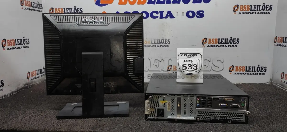 LOTE 533 - 01 MONITOR MARCA DELL E 01 CPU MARCA SAMSUNG. (NO ESTADO) ATENÇÃO! FAZER A VISITAÇÃO ANTES DE ARREMATAR, NÃO SABEMOS SE FUNCIONA, LEILÃO NÃO TEM GARANTIA E NEM DEVOLUÇÃO, SUJEITO A POSSÍVEIS AVARIAS VISÍVEIS/OCULTAS E/OU AUSÊNCIA DE COMPONENTES.