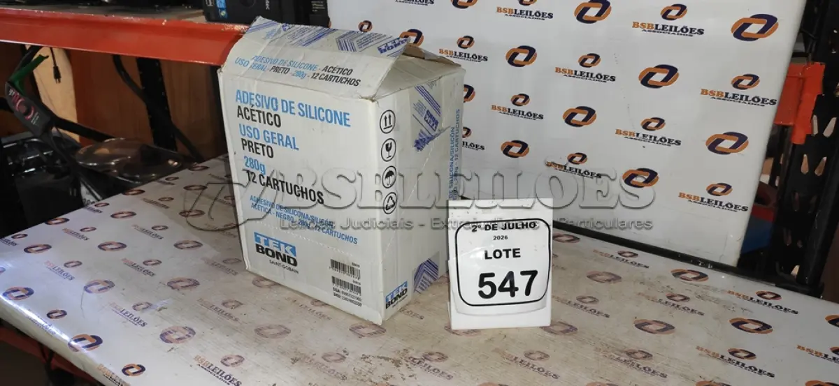 LOTE 547 - 12 BISNAGAS DE ADESIVO SILICONE PRETO 280G CADA MARCA TEK BOND. (NO ESTADO) ATENÇÃO! FAZER A VISITAÇÃO ANTES DE ARREMATAR, NÃO SABEMOS SE FUNCIONA, LEILÃO NÃO TEM GARANTIA E NEM DEVOLUÇÃO, SUJEITO A POSSÍVEIS AVARIAS VISÍVEIS/OCULTAS E/OU AUSÊNCIA DE COMPONENTES.
