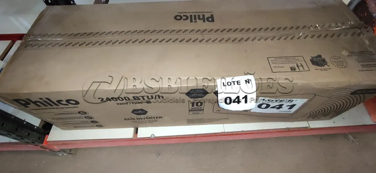 LOTE 041 - 01 EVAPORADORA AR CONDICIONADO 24000 BTUS PHILCO 220V (NO ESTADO, NÃO SABEMOS SE FUNCIONA. LEILÃO NÃO TEM GARANTIA E NEM DEVOLUÇÃO, SUJEITO A POSSÍVEIS AVARIAS VISÍVEIS/OCULTAS E/OU AUSÊNCIA DE COMPONENTES)