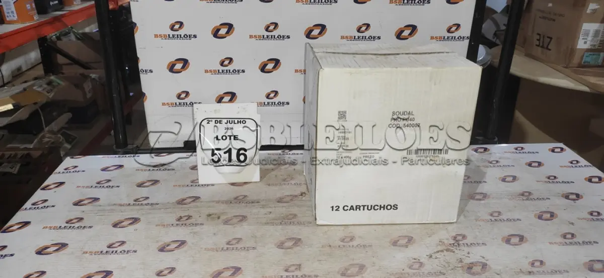 LOTE 516 - 12 ADESIVOS/SELANTE PU 40 230ML CADA. (NO ESTADO) ATENÇÃO! FAZER A VISITAÇÃO ANTES DE ARREMATAR, NÃO SABEMOS SE FUNCIONA, LEILÃO NÃO TEM GARANTIA E NEM DEVOLUÇÃO, SUJEITO A POSSÍVEIS AVARIAS VISÍVEIS/OCULTAS E/OU AUSÊNCIA DE COMPONENTES.