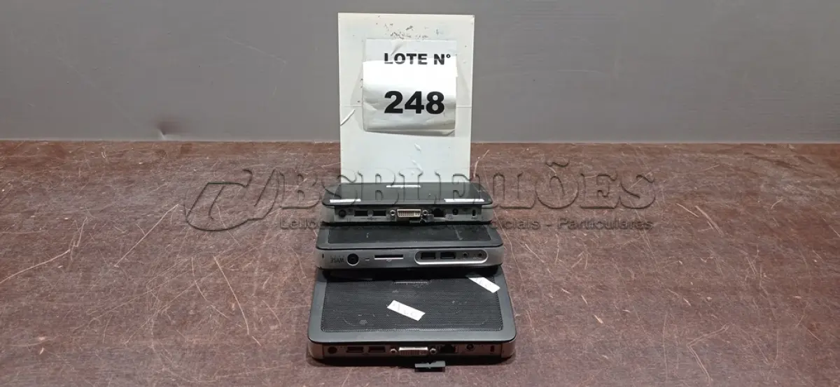LOTE 248 - 03 MINIS PC WYSE. (NO ESTADO, NÃO SABEMOS SE FUNCIONA. LEILÃO NÃO TEM GARANTIA E NEM DEVOLUÇÃO, SUJEITO A POSSÍVEIS AVARIAS VISÍVEIS/OCULTAS E/OU AUSÊNCIA DE COMPONENTES)