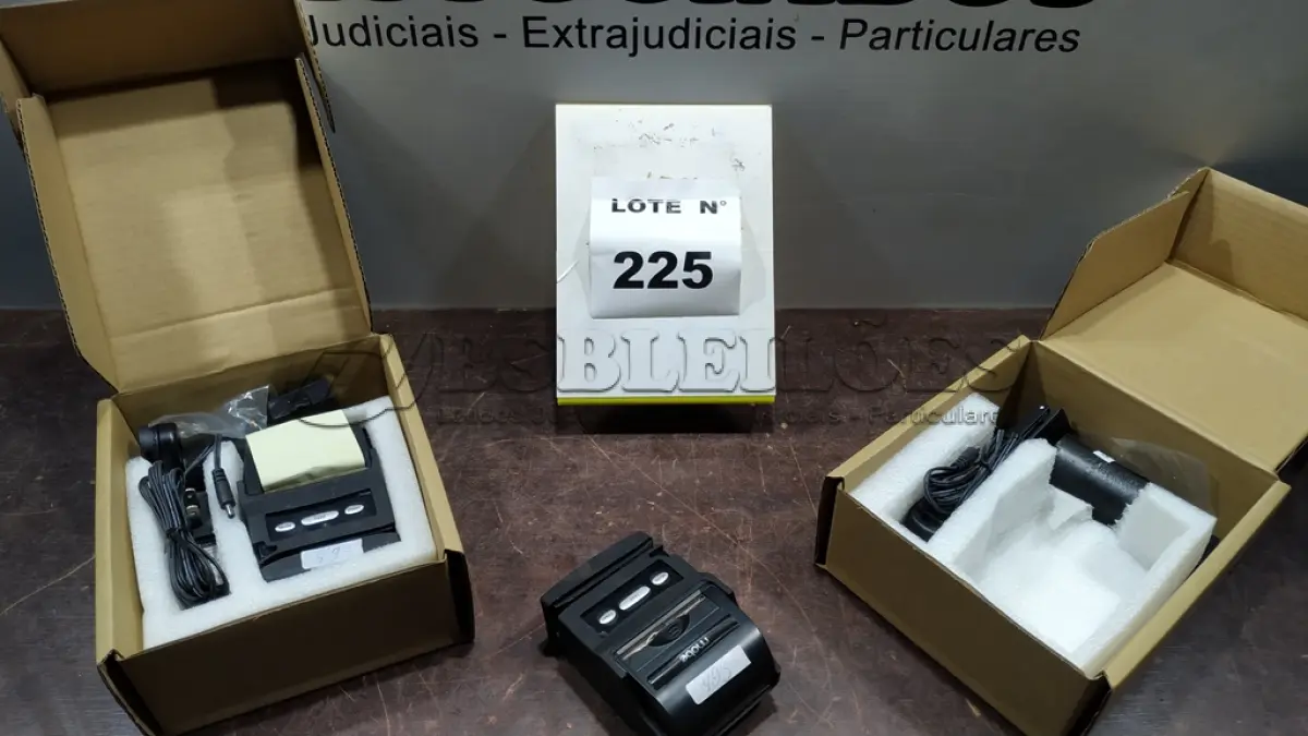 LOTE 225 - 02 IMPRESSORAS TERMICAS DE CUPOM.  (NO ESTADO, NÃO SABEMOS SE FUNCIONA. LEILÃO NÃO TEM GARANTIA E NEM DEVOLUÇÃO, SUJEITO A POSSÍVEIS AVARIAS VISÍVEIS/OCULTAS E/OU AUSÊNCIA DE COMPONENTES)