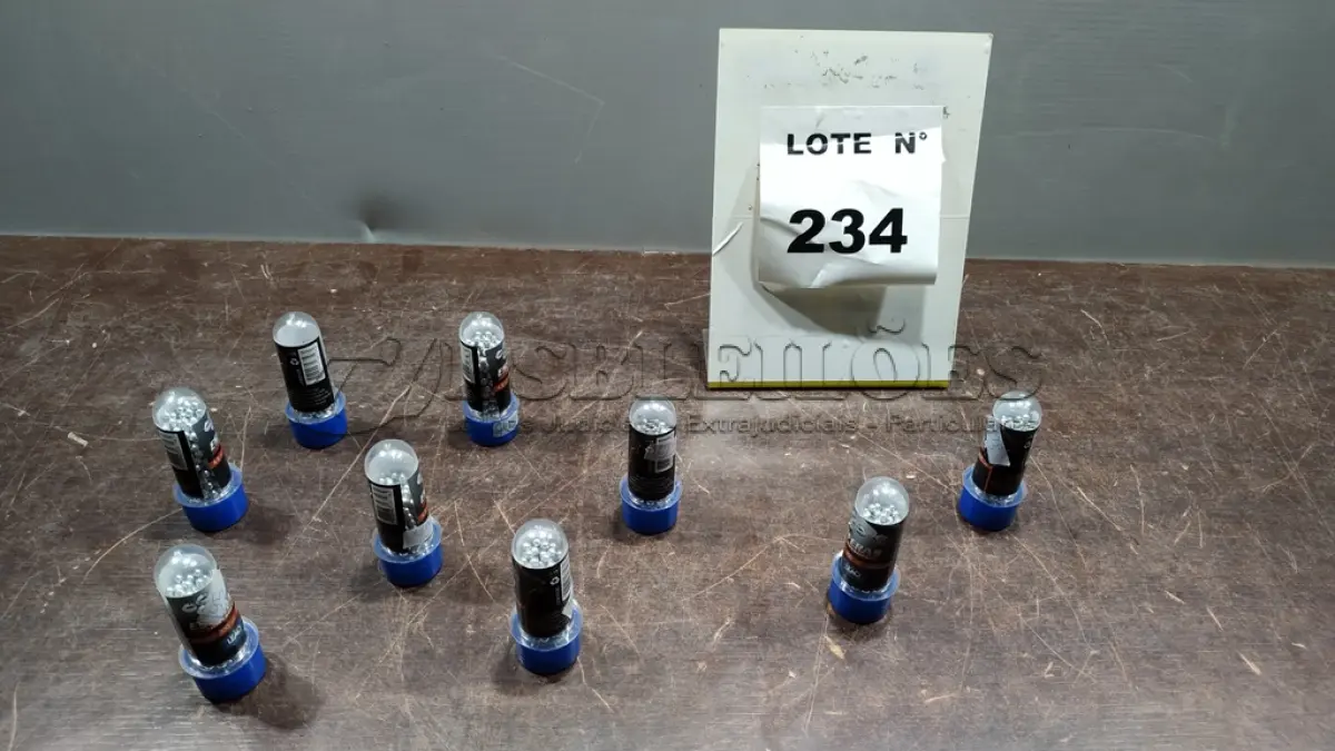 LOTE 234 - 09 TUBINHOS COM ESFERA EM AÇO METALICO 4.5 PARA AIRGUN. (NO ESTADO, NÃO SABEMOS SE FUNCIONA. LEILÃO NÃO TEM GARANTIA E NEM DEVOLUÇÃO, SUJEITO A POSSÍVEIS AVARIAS VISÍVEIS/OCULTAS E/OU AUSÊNCIA DE COMPONENTES)