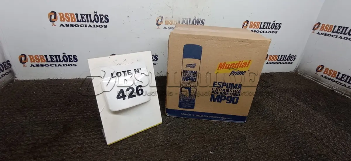 LOTE 426 -   01 CAIXA COM 12 UNIDADES DE ESPUMA POLIURETANO MUNDIAL PRIME 500ML.  (NO ESTADO) ATENÇÃO! FAZER A VISITAÇÃO ANTES DE ARREMATAR, NÃO SABEMOS SE FUNCIONA, LEILÃO NÃO TEM GARANTIA E NEM DEVOLUÇÃO, SUJEITO A POSSÍVEIS AVARIAS VISÍVEIS/OCULTAS E/OU AUSÊNCIA DE COMPONENTES.