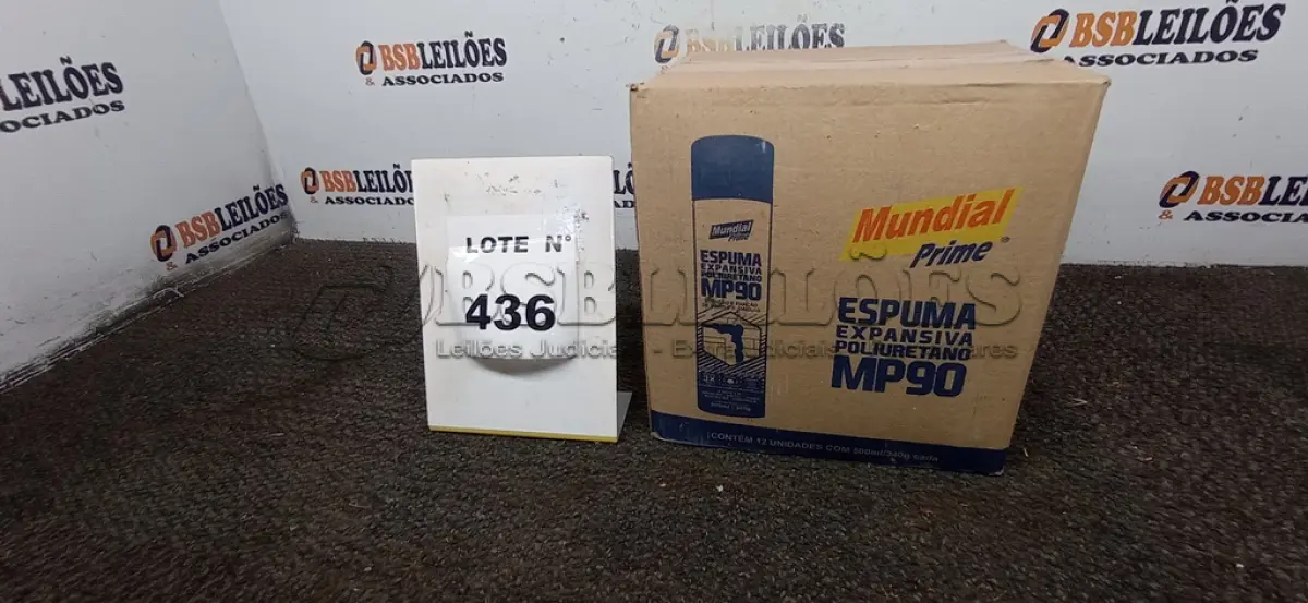 LOTE 436 -   01 CAIXA COM 12 UNIDADES DE ESPUMA POLIURETANO MUNDIAL PRIME 500ML.  (NO ESTADO) ATENÇÃO! FAZER A VISITAÇÃO ANTES DE ARREMATAR, NÃO SABEMOS SE FUNCIONA, LEILÃO NÃO TEM GARANTIA E NEM DEVOLUÇÃO, SUJEITO A POSSÍVEIS AVARIAS VISÍVEIS/OCULTAS E/OU AUSÊNCIA DE COMPONENTES.