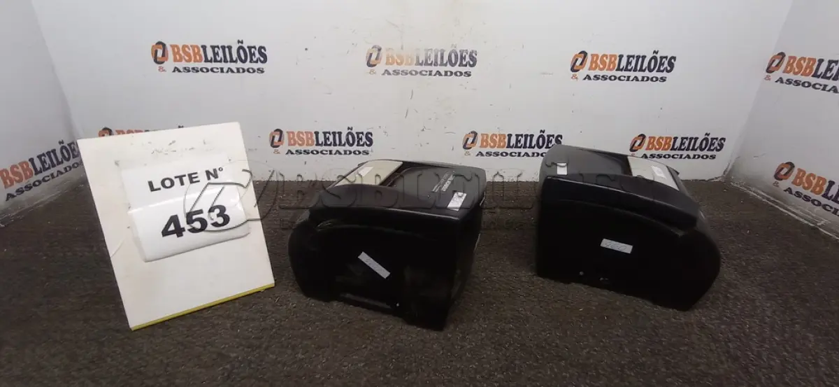 LOTE 453 - 02 IMPRESSORAS TÊRMICAS BEMATECH.  (NO ESTADO) ATENÇÃO! FAZER A VISITAÇÃO ANTES DE ARREMATAR, NÃO SABEMOS SE FUNCIONA, LEILÃO NÃO TEM GARANTIA E NEM DEVOLUÇÃO, SUJEITO A POSSÍVEIS AVARIAS VISÍVEIS/OCULTAS E/OU AUSÊNCIA DE COMPONENTES.