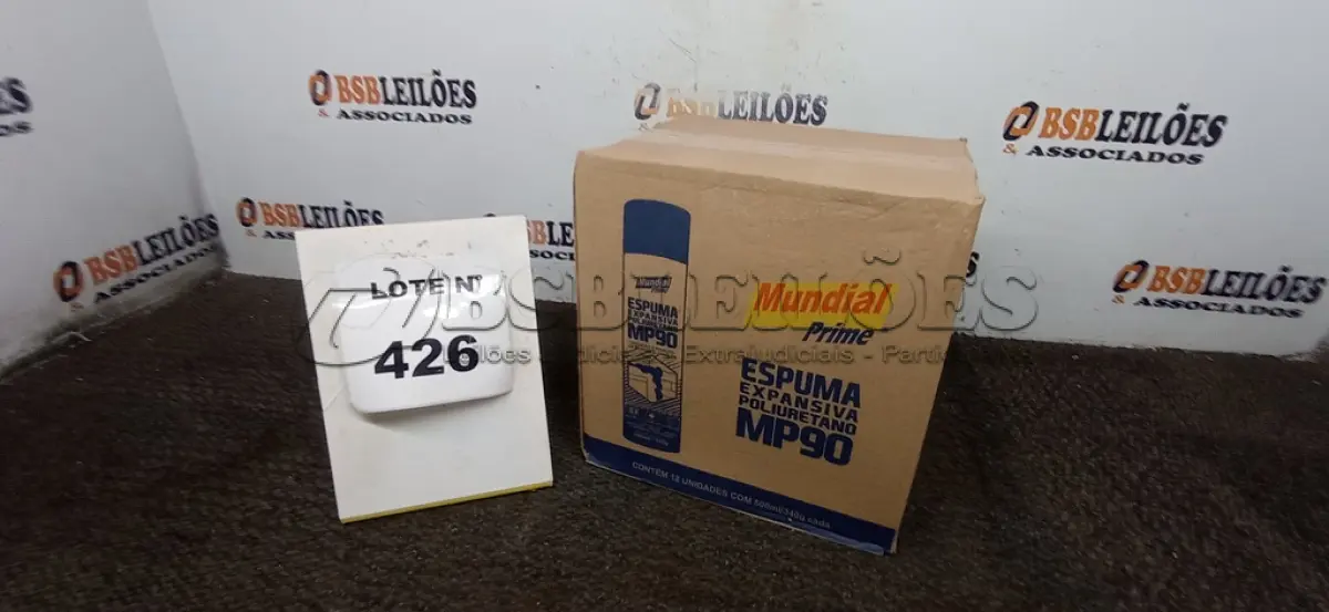 LOTE 426 -   01 CAIXA COM 12 UNIDADES DE ESPUMA POLIURETANO MUNDIAL PRIME 500ML.  (NO ESTADO) ATENÇÃO! FAZER A VISITAÇÃO ANTES DE ARREMATAR, NÃO SABEMOS SE FUNCIONA, LEILÃO NÃO TEM GARANTIA E NEM DEVOLUÇÃO, SUJEITO A POSSÍVEIS AVARIAS VISÍVEIS/OCULTAS E/OU AUSÊNCIA DE COMPONENTES.