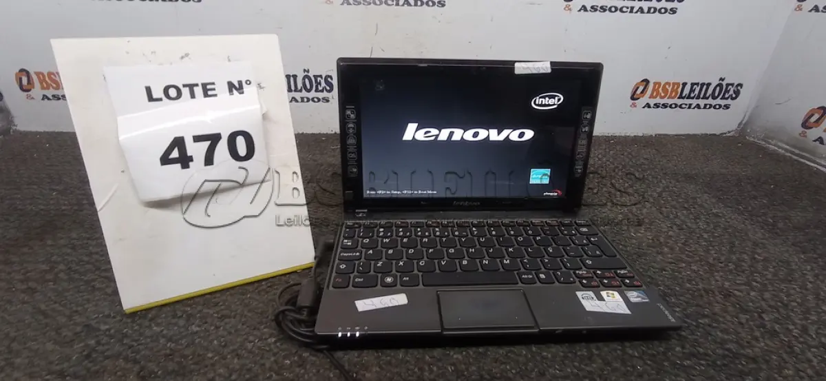 LOTE 470 -  01 NETEBOOK LENOVO SEM FONTE. (NO ESTADO) ATENÇÃO! FAZER A VISITAÇÃO ANTES DE ARREMATAR, NÃO SABEMOS SE FUNCIONA, LEILÃO NÃO TEM GARANTIA E NEM DEVOLUÇÃO, SUJEITO A POSSÍVEIS AVARIAS VISÍVEIS/OCULTAS E/OU AUSÊNCIA DE COMPONENTES.