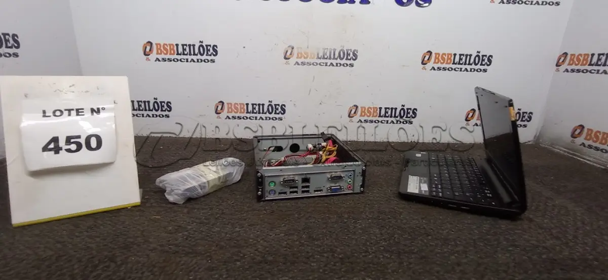 LOTE 450 -  01 NETEBOOK , 01 MINI PC E MEMÓRIAS AVULSA.  (NO ESTADO) ATENÇÃO! FAZER A VISITAÇÃO ANTES DE ARREMATAR, NÃO SABEMOS SE FUNCIONA, LEILÃO NÃO TEM GARANTIA E NEM DEVOLUÇÃO, SUJEITO A POSSÍVEIS AVARIAS VISÍVEIS/OCULTAS E/OU AUSÊNCIA DE COMPONENTES.