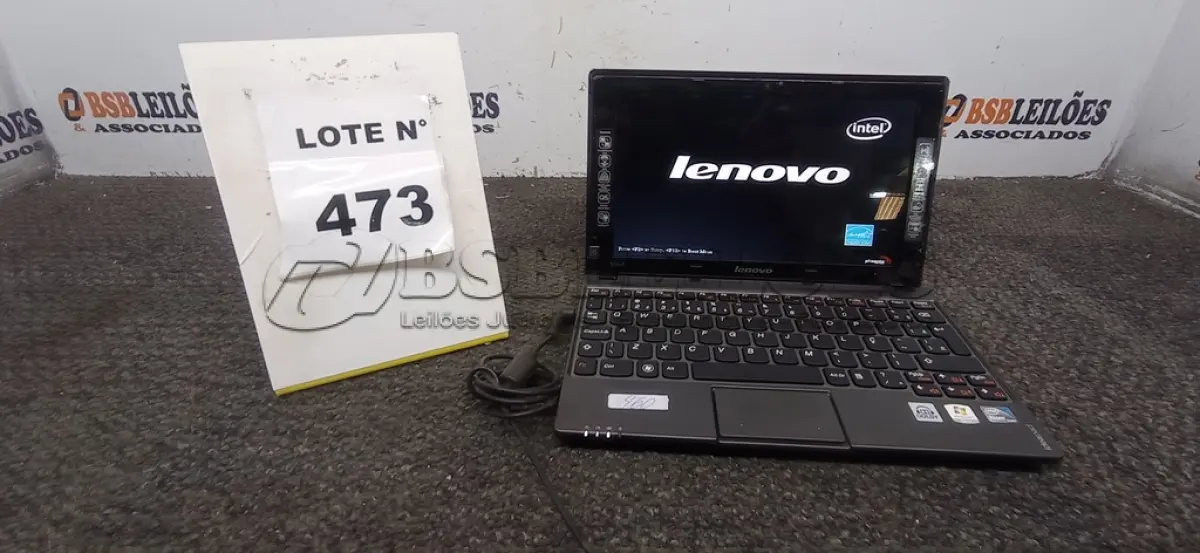 LOTE 473 - 01 NETEBOOK LENOVO SEM FONTE. (NO ESTADO) ATENÇÃO! FAZER A VISITAÇÃO ANTES DE ARREMATAR, NÃO SABEMOS SE FUNCIONA, LEILÃO NÃO TEM GARANTIA E NEM DEVOLUÇÃO, SUJEITO A POSSÍVEIS AVARIAS VISÍVEIS/OCULTAS E/OU AUSÊNCIA DE COMPONENTES.