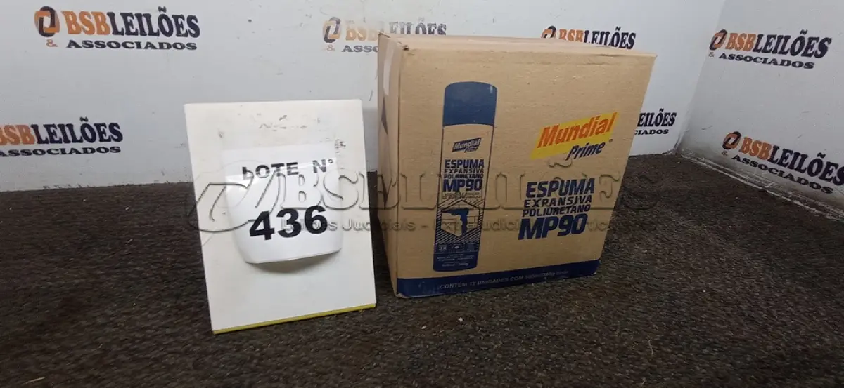 LOTE 436 -   01 CAIXA COM 12 UNIDADES DE ESPUMA POLIURETANO MUNDIAL PRIME 500ML.  (NO ESTADO) ATENÇÃO! FAZER A VISITAÇÃO ANTES DE ARREMATAR, NÃO SABEMOS SE FUNCIONA, LEILÃO NÃO TEM GARANTIA E NEM DEVOLUÇÃO, SUJEITO A POSSÍVEIS AVARIAS VISÍVEIS/OCULTAS E/OU AUSÊNCIA DE COMPONENTES.