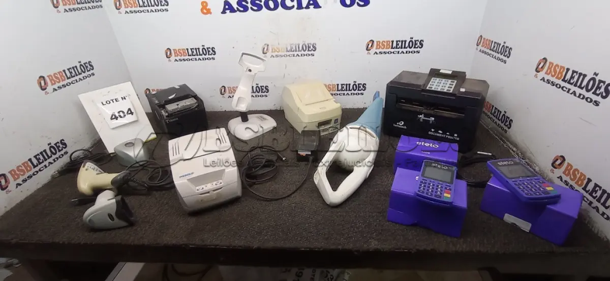 LOTE 404 - 03 IMPRESSORAS DE CUPOM E 01 LEITORA DE CÓDIGO DE BARRAS DE MARCAS E MODELOS DIVERSOS. (NO ESTADO) ATENÇÃO! FAZER A VISITAÇÃO ANTES DE ARREMATAR, NÃO SABEMOS SE FUNCIONA, LEILÃO NÃO TEM GARANTIA E NEM DEVOLUÇÃO, SUJEITO A POSSÍVEIS AVARIAS VISÍVEIS/OCULTAS E/OU AUSÊNCIA DE COMPONENTES.