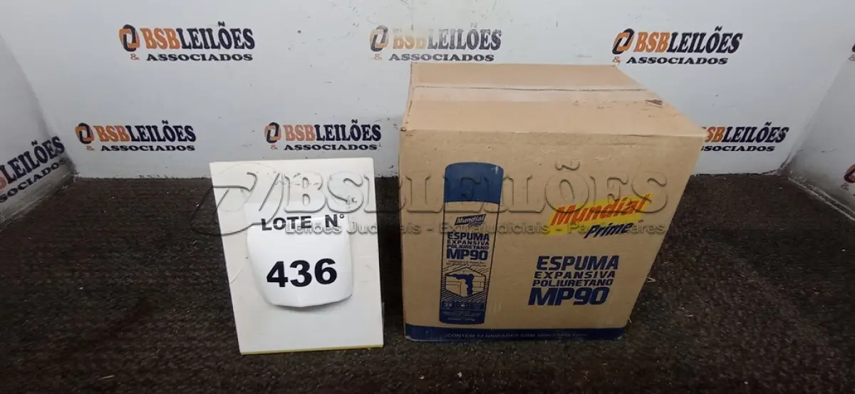 LOTE 436 -   01 CAIXA COM 12 UNIDADES DE ESPUMA POLIURETANO MUNDIAL PRIME 500ML.  (NO ESTADO) ATENÇÃO! FAZER A VISITAÇÃO ANTES DE ARREMATAR, NÃO SABEMOS SE FUNCIONA, LEILÃO NÃO TEM GARANTIA E NEM DEVOLUÇÃO, SUJEITO A POSSÍVEIS AVARIAS VISÍVEIS/OCULTAS E/OU AUSÊNCIA DE COMPONENTES.