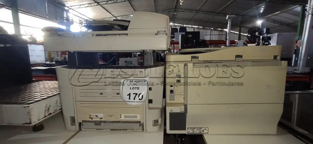 LOTE 170 - 01 IMPRESSORA MODELO WF-5690 MARCA EPSON 01 IMPRESSORA MODELO LASERJET 3390 MARCA HP. (NO ESTADO) ATENÇÃO! FAZER A VISITAÇÃO ANTES DE ARREMATAR, NÃO SABEMOS SE FUNCIONA, LEILÃO NÃO TEM GARANTIA E NEM DEVOLUÇÃO, SUJEITO A POSSÍVEIS AVARIAS VISÍVEIS/OCULTAS E/OU AUSÊNCIA DE COMPONENTES.