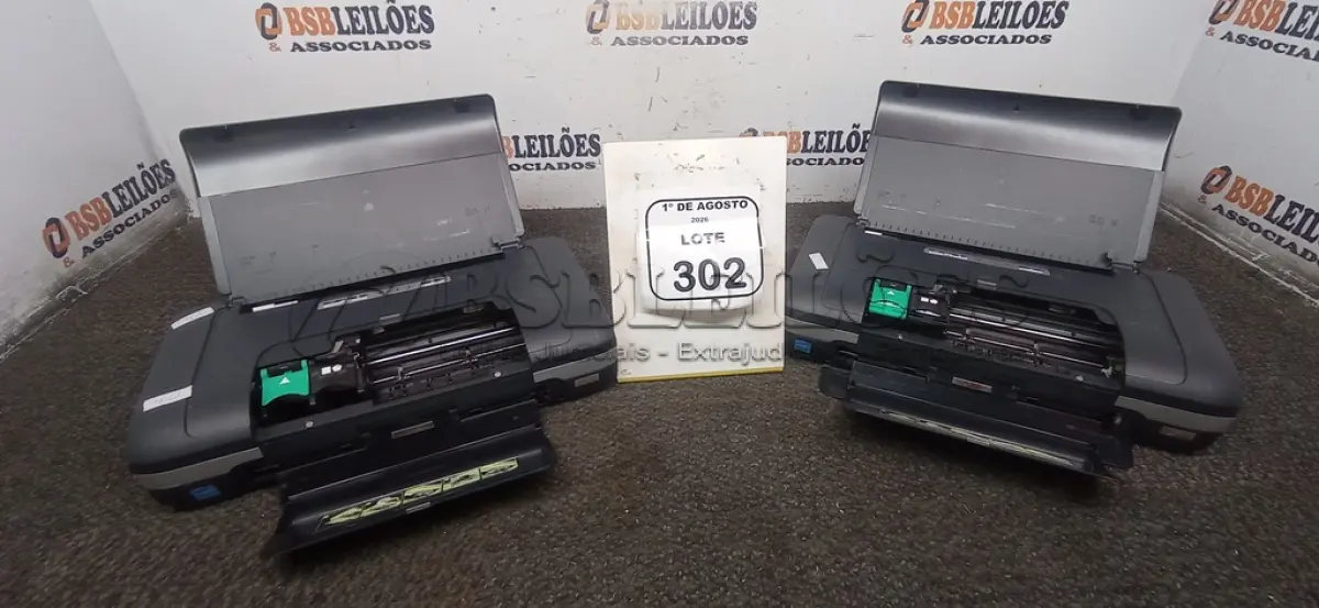 LOTE 302 - 02 IMPRESSORAS PORTÁTEIS MODELO OFFICEJET H470. (NO ESTADO) ATENÇÃO! FAZER A VISITAÇÃO ANTES DE ARREMATAR, NÃO SABEMOS SE FUNCIONA, LEILÃO NÃO TEM GARANTIA E NEM DEVOLUÇÃO, SUJEITO A POSSÍVEIS AVARIAS VISÍVEIS/OCULTAS E/OU AUSÊNCIA DE COMPONENTES.