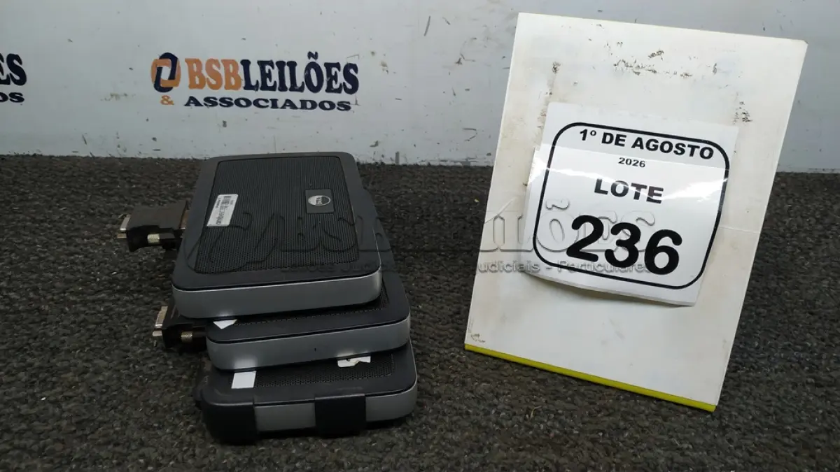 LOTE 236 - 03 MINIS PC MODELO WYSE MARCA DELL. (NO ESTADO) ATENÇÃO! FAZER A VISITAÇÃO ANTES DE ARREMATAR, NÃO SABEMOS SE FUNCIONA, LEILÃO NÃO TEM GARANTIA E NEM DEVOLUÇÃO, SUJEITO A POSSÍVEIS AVARIAS VISÍVEIS/OCULTAS E/OU AUSÊNCIA DE COMPONENTES.