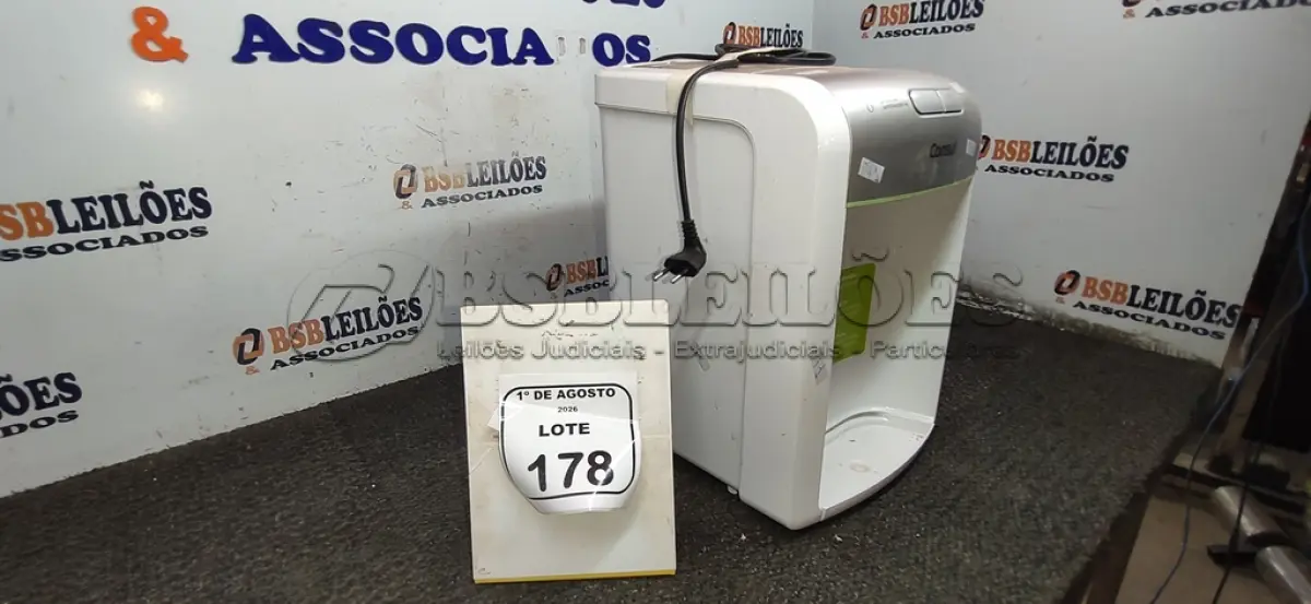 LOTE 178 - 01 PURIFICADOR DE ÁGUA MARCA CONSUL. (NO ESTADO) ATENÇÃO! FAZER A VISITAÇÃO ANTES DE ARREMATAR, NÃO SABEMOS SE FUNCIONA, LEILÃO NÃO TEM GARANTIA E NEM DEVOLUÇÃO, SUJEITO A POSSÍVEIS AVARIAS VISÍVEIS/OCULTAS E/OU AUSÊNCIA DE COMPONENTES.