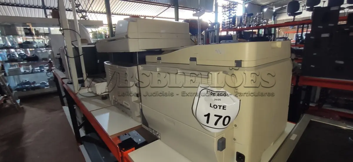 LOTE 170 - 01 IMPRESSORA MODELO WF-5690 MARCA EPSON 01 IMPRESSORA MODELO LASERJET 3390 MARCA HP. (NO ESTADO) ATENÇÃO! FAZER A VISITAÇÃO ANTES DE ARREMATAR, NÃO SABEMOS SE FUNCIONA, LEILÃO NÃO TEM GARANTIA E NEM DEVOLUÇÃO, SUJEITO A POSSÍVEIS AVARIAS VISÍVEIS/OCULTAS E/OU AUSÊNCIA DE COMPONENTES.