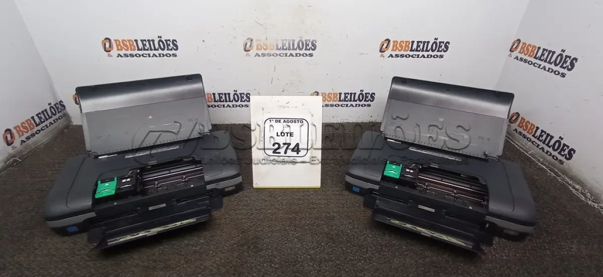 LOTE 274 - 02 IMPRESSORAS PORTÁTEIS MODELO OFFICEJET H470. (NO ESTADO) ATENÇÃO! FAZER A VISITAÇÃO ANTES DE ARREMATAR, NÃO SABEMOS SE FUNCIONA, LEILÃO NÃO TEM GARANTIA E NEM DEVOLUÇÃO, SUJEITO A POSSÍVEIS AVARIAS VISÍVEIS/OCULTAS E/OU AUSÊNCIA DE COMPONENTES.