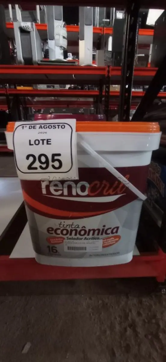 LOTE 295 - 01 BALDE DE SELADOR ACRÍLICO DE 16L MARCA RENOCRIL. (NO ESTADO) ATENÇÃO! FAZER A VISITAÇÃO ANTES DE ARREMATAR, NÃO SABEMOS SE FUNCIONA, LEILÃO NÃO TEM GARANTIA E NEM DEVOLUÇÃO, SUJEITO A POSSÍVEIS AVARIAS VISÍVEIS/OCULTAS E/OU AUSÊNCIA DE COMPONENTES.