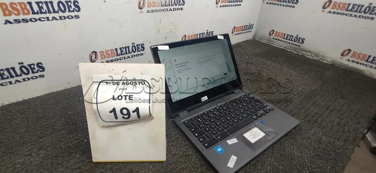 LOTE 191 - 01 CHROMEBOOK MODELO M11CH-PC917. (NO ESTADO) ATENÇÃO! FAZER A VISITAÇÃO ANTES DE ARREMATAR, NÃO SABEMOS SE FUNCIONA, LEILÃO NÃO TEM GARANTIA E NEM DEVOLUÇÃO, SUJEITO A POSSÍVEIS AVARIAS VISÍVEIS/OCULTAS E/OU AUSÊNCIA DE COMPONENTES.