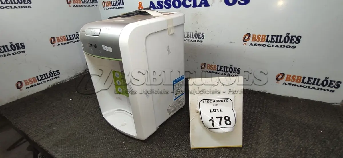 LOTE 178 - 01 PURIFICADOR DE ÁGUA MARCA CONSUL. (NO ESTADO) ATENÇÃO! FAZER A VISITAÇÃO ANTES DE ARREMATAR, NÃO SABEMOS SE FUNCIONA, LEILÃO NÃO TEM GARANTIA E NEM DEVOLUÇÃO, SUJEITO A POSSÍVEIS AVARIAS VISÍVEIS/OCULTAS E/OU AUSÊNCIA DE COMPONENTES.