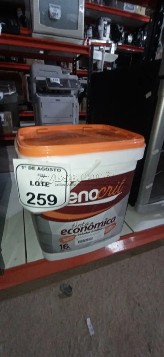 LOTE 259 - 01 BALDE DE SELADOR ACRÍLICO DE 16L MARCA RENOCRIL. (NO ESTADO) ATENÇÃO! FAZER A VISITAÇÃO ANTES DE ARREMATAR, NÃO SABEMOS SE FUNCIONA, LEILÃO NÃO TEM GARANTIA E NEM DEVOLUÇÃO, SUJEITO A POSSÍVEIS AVARIAS VISÍVEIS/OCULTAS E/OU AUSÊNCIA DE COMPONENTES.