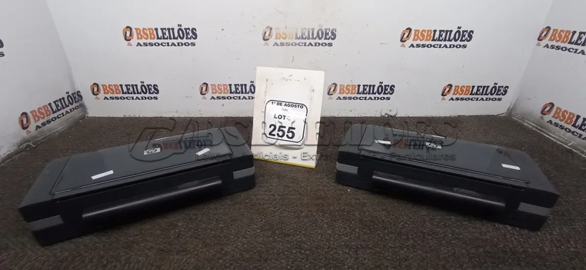 LOTE 255 - 02 IMPRESSORAS PORTÁTEIS MODELO OFFICEJET H470. (NO ESTADO) ATENÇÃO! FAZER A VISITAÇÃO ANTES DE ARREMATAR, NÃO SABEMOS SE FUNCIONA, LEILÃO NÃO TEM GARANTIA E NEM DEVOLUÇÃO, SUJEITO A POSSÍVEIS AVARIAS VISÍVEIS/OCULTAS E/OU AUSÊNCIA DE COMPONENTES.