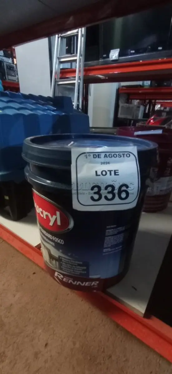 LOTE 336 - 01 BALDE DE TINTA ACRÍLICA NA COR ROSA NUDE DE 18L MARCA DUCRYL. (NO ESTADO) ATENÇÃO! FAZER A VISITAÇÃO ANTES DE ARREMATAR, NÃO SABEMOS SE FUNCIONA, LEILÃO NÃO TEM GARANTIA E NEM DEVOLUÇÃO, SUJEITO A POSSÍVEIS AVARIAS VISÍVEIS/OCULTAS E/OU AUSÊNCIA DE COMPONENTES.