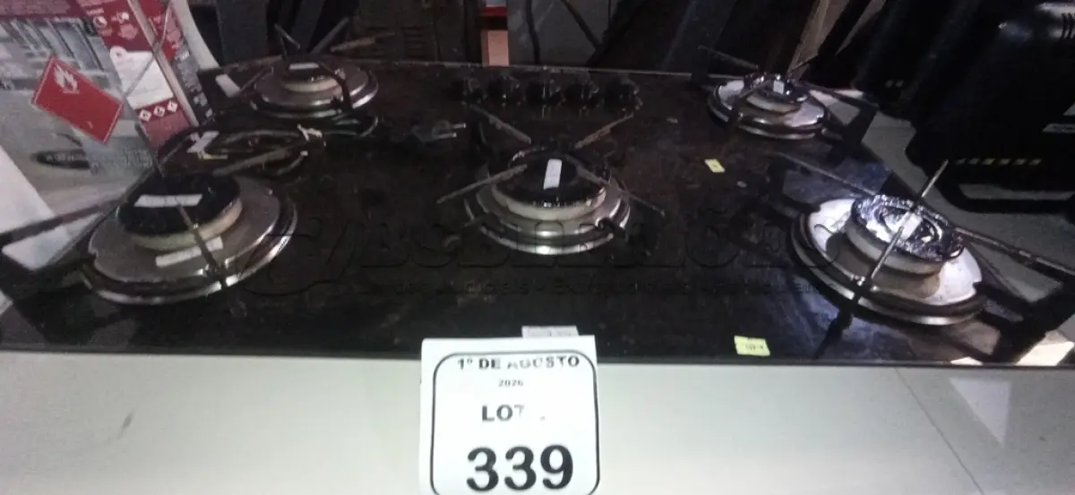 LOTE 339 - 01 FOGÃO COKTOP 05 BOCAS MARCA FISCHER. (NO ESTADO) ATENÇÃO! FAZER A VISITAÇÃO ANTES DE ARREMATAR, NÃO SABEMOS SE FUNCIONA, LEILÃO NÃO TEM GARANTIA E NEM DEVOLUÇÃO, SUJEITO A POSSÍVEIS AVARIAS VISÍVEIS/OCULTAS E/OU AUSÊNCIA DE COMPONENTES.